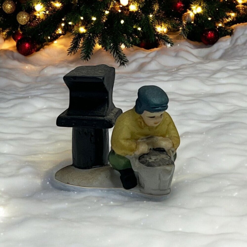 Dept 56 Blacksmith Set - Boy - Dickens Village Loose Figurine from 1987